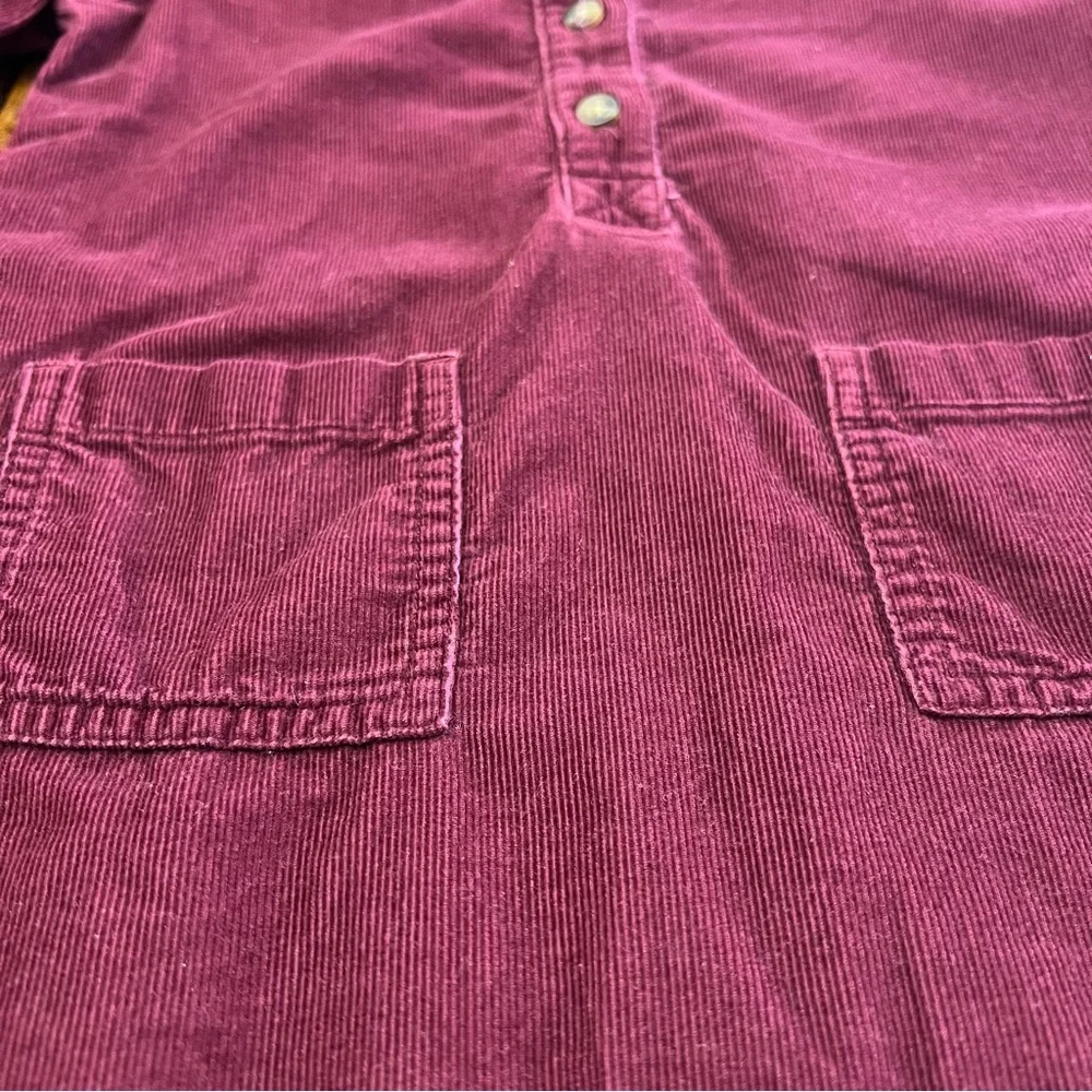 Old Navy Toddler Corduroy Shirt Dress Maroon Size 2T Christmas Holiday Sweet